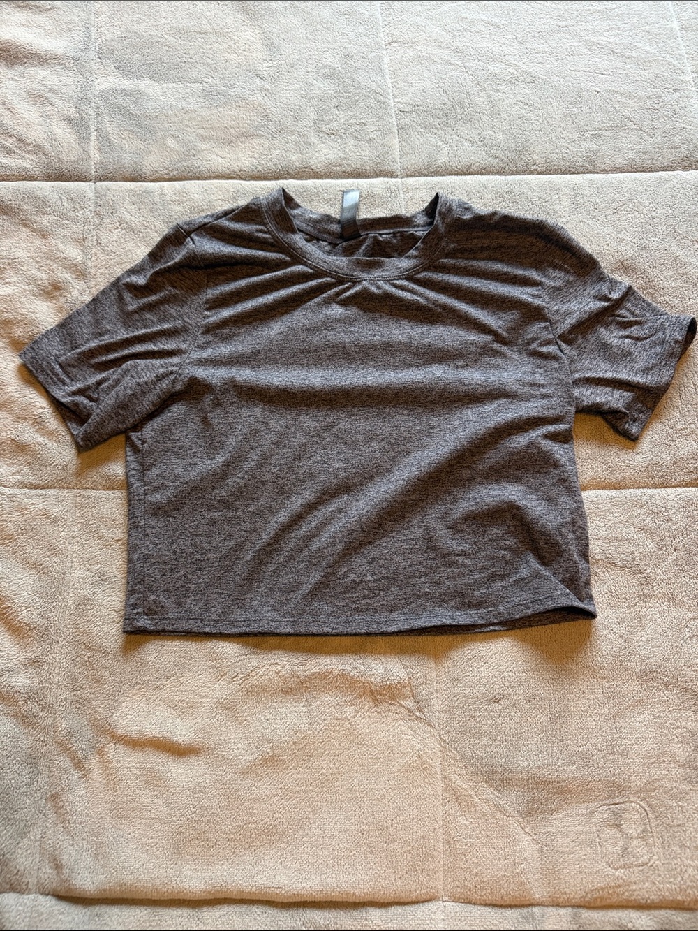 Women's Gray Cropped Crewneck Tee